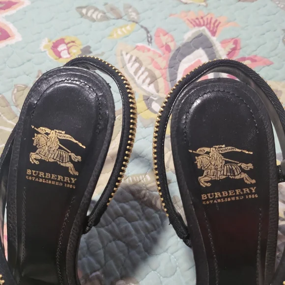 Burberry Zipper Slingback Heels - Picture 6 of 8